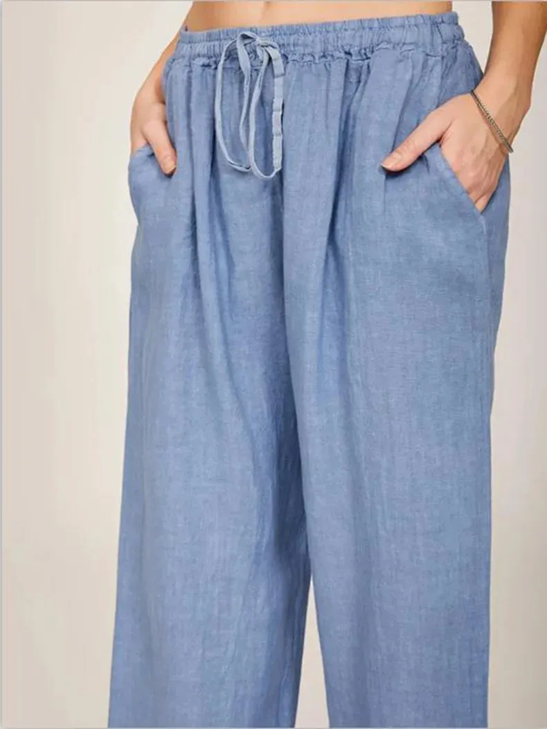 Obsidian Phoenix Women's Luxury Cotton-Linen Pants