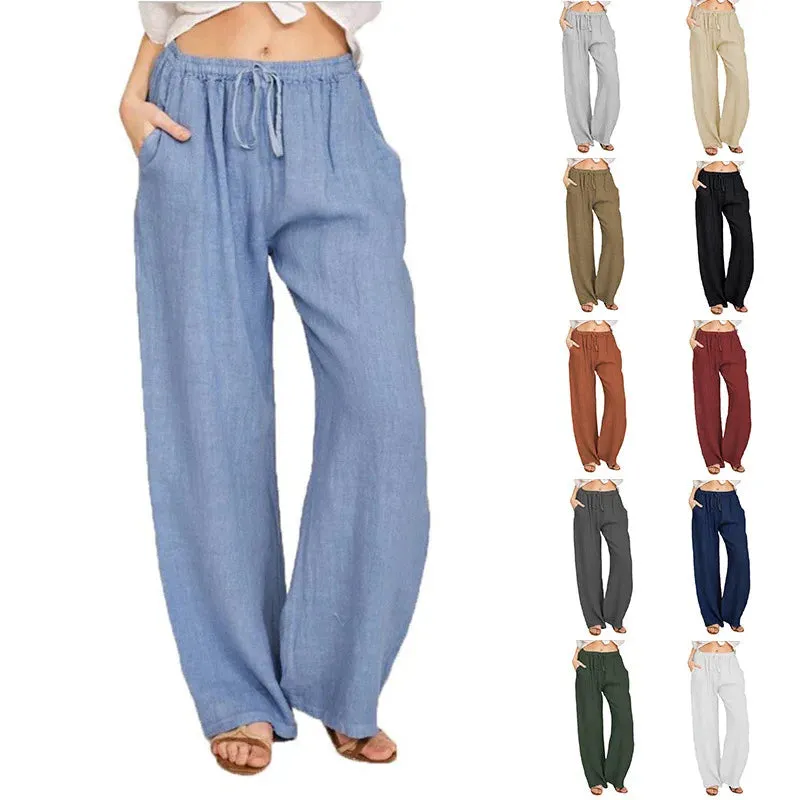 Obsidian Phoenix Women's Luxury Cotton-Linen Pants