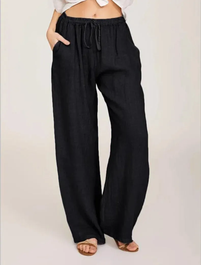 Obsidian Phoenix Women's Luxury Cotton-Linen Pants
