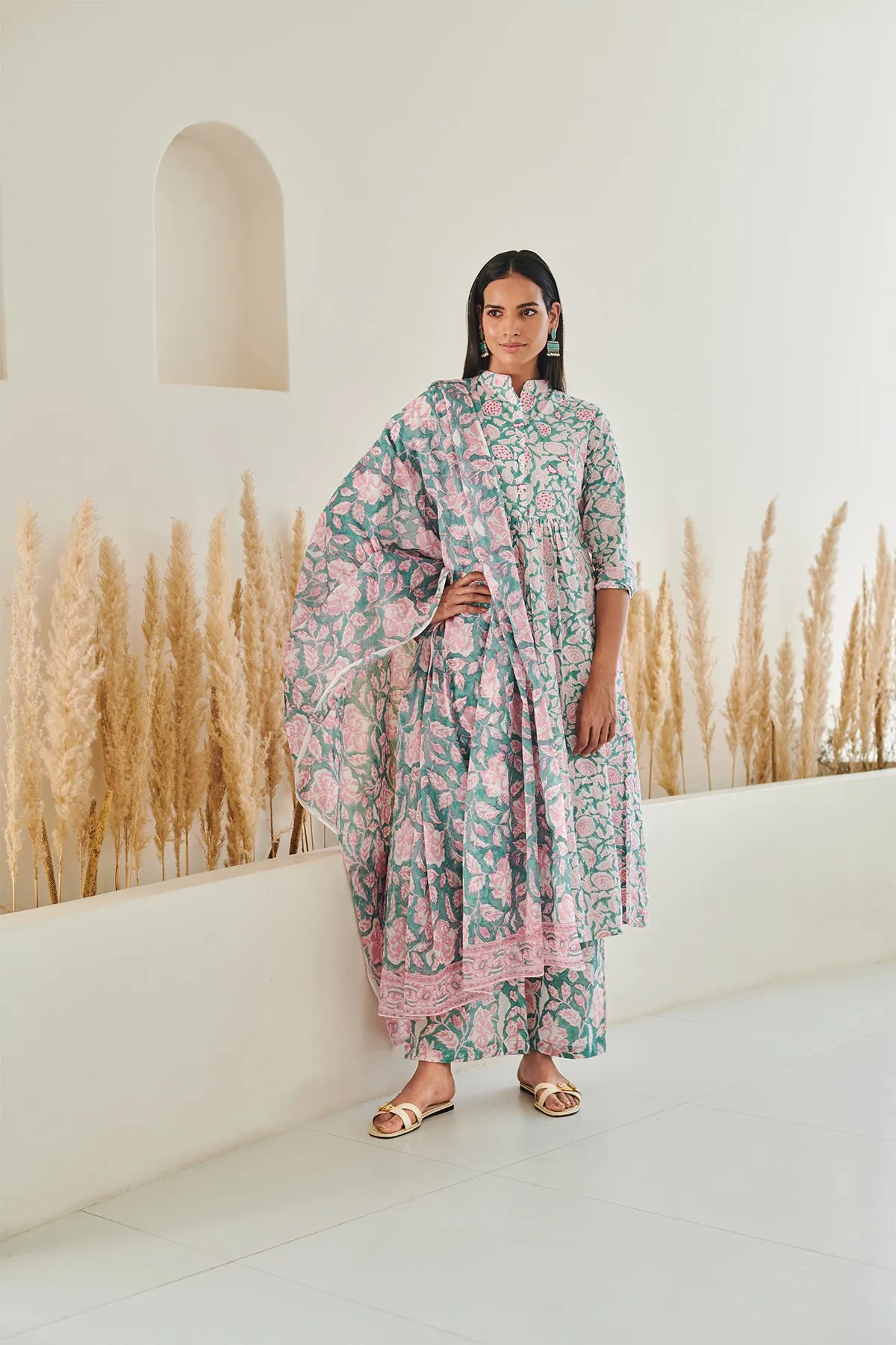 Pankhi Gulab Cotton Kurta