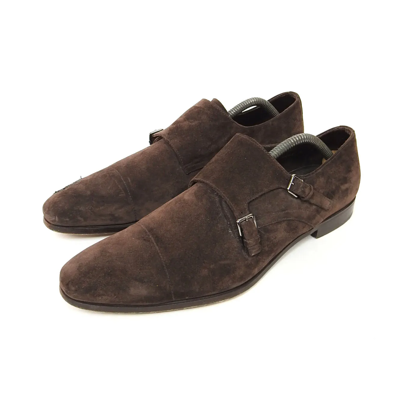 Prada Suede Monk Strap Shoes Size 10