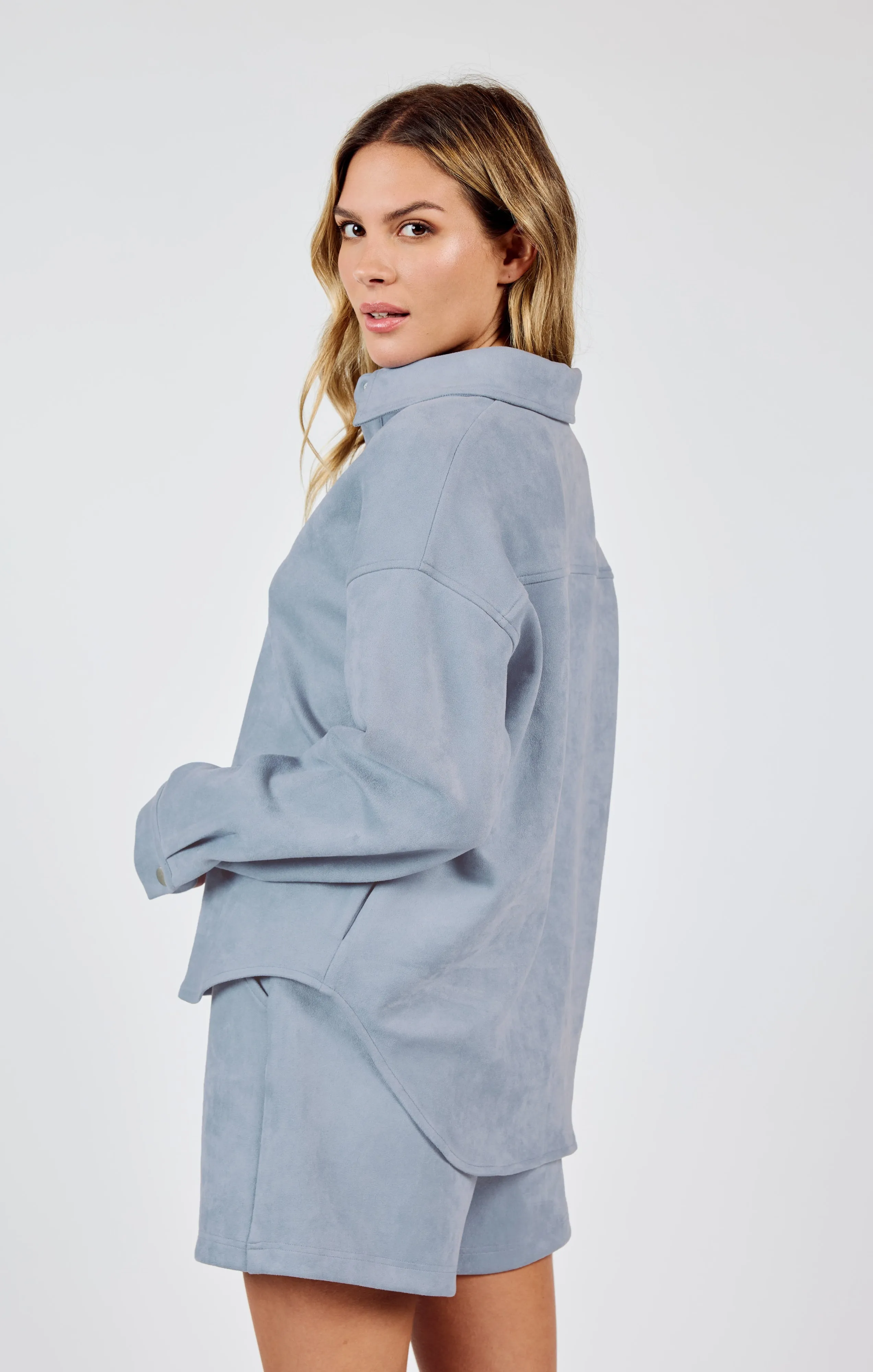 Sadie & Sage Align Faux Suede Shacket
