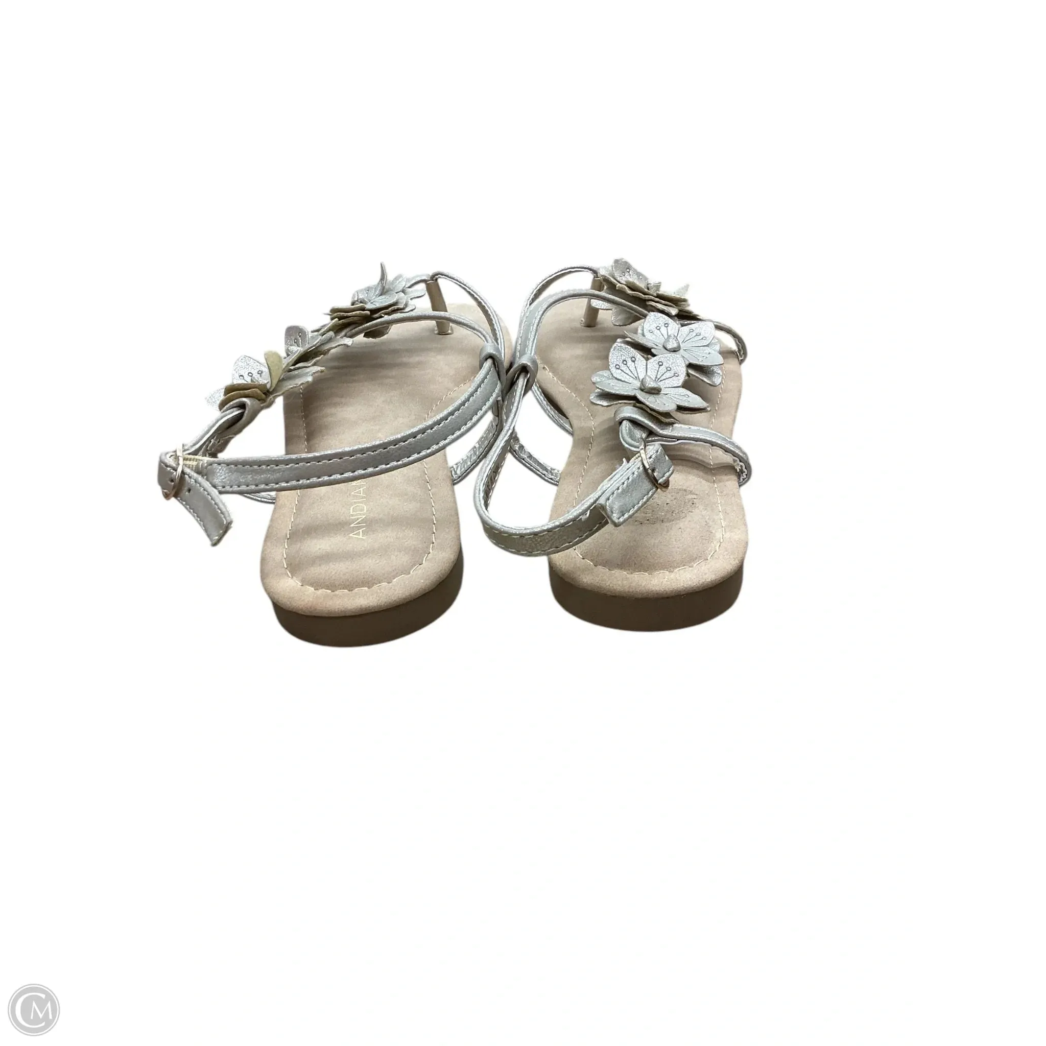 Sandals Flats By Clothes Mentor In Gold, Size: 10