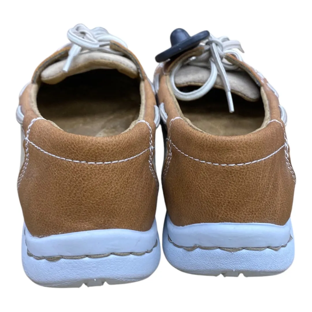 Shoes Flats By Bass In Brown & Tan, Size:7.5