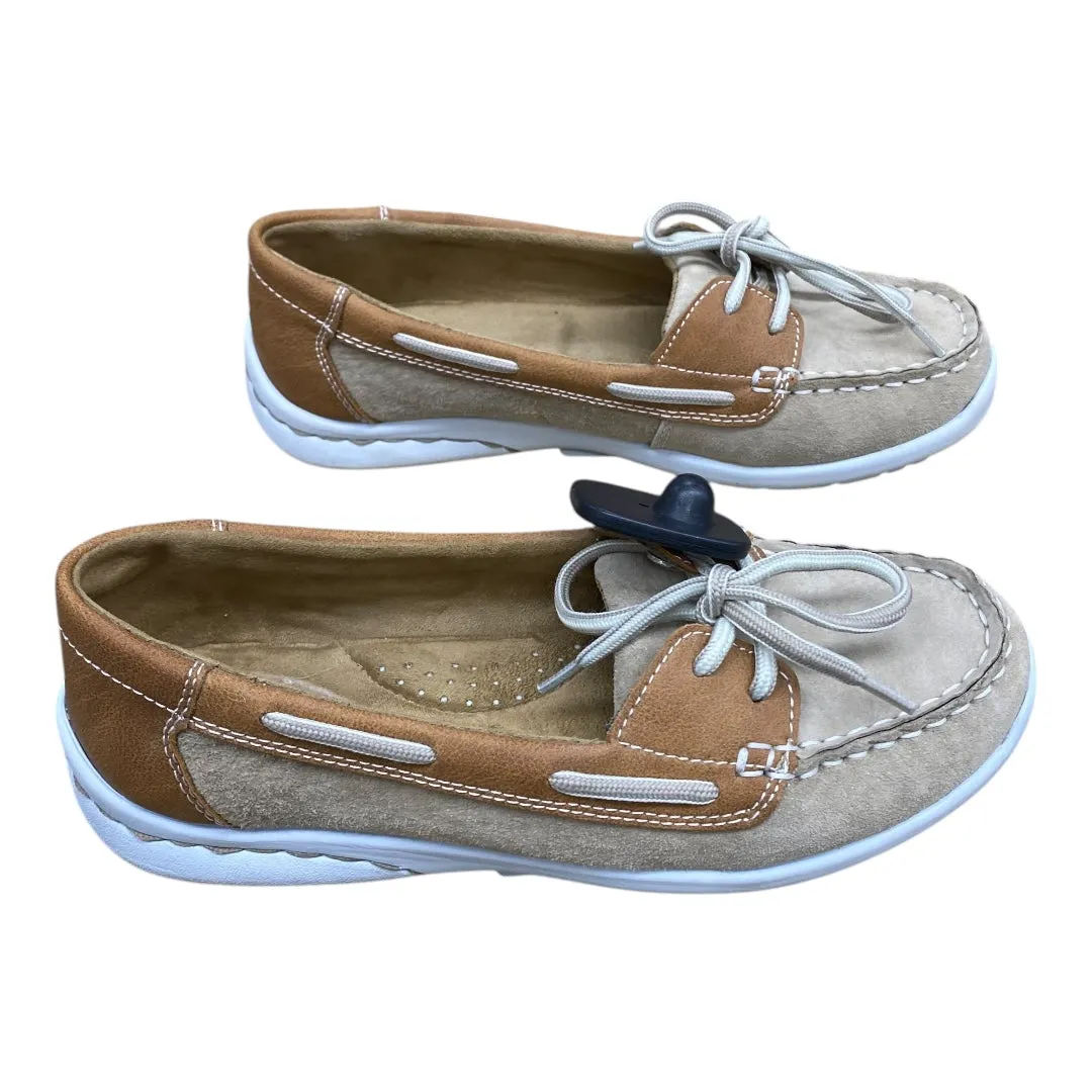 Shoes Flats By Bass In Brown & Tan, Size:7.5