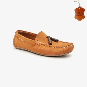 Tassled Leather Loafers for Men