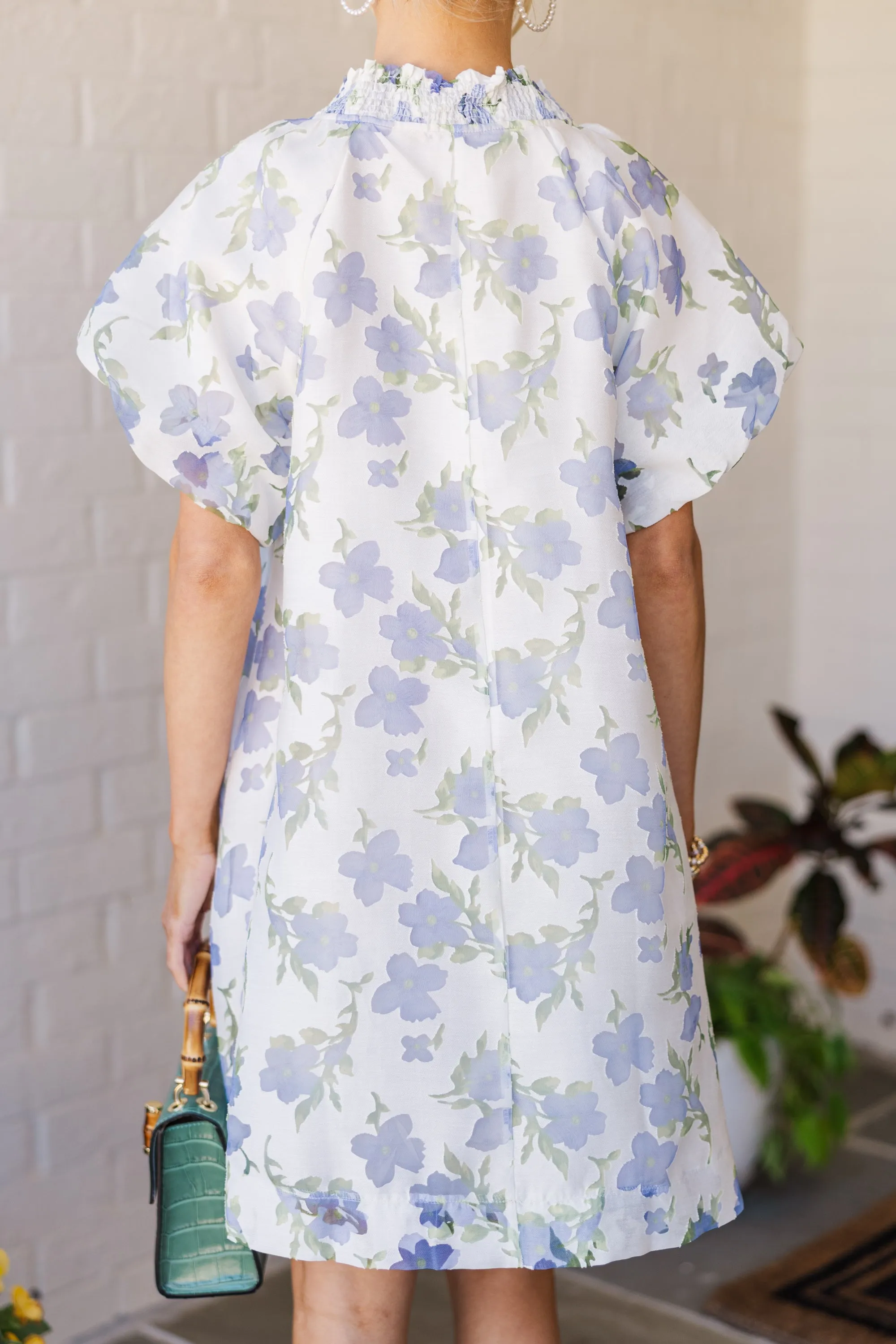 The Feminine Touch Blue Floral Dress