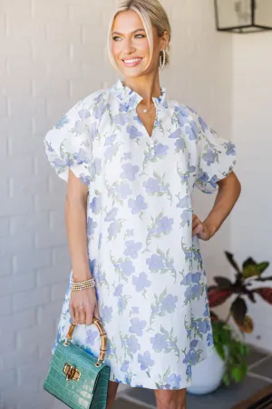 The Feminine Touch Blue Floral Dress
