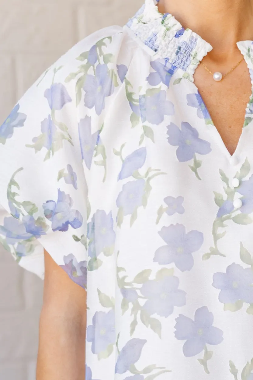 The Feminine Touch Blue Floral Dress