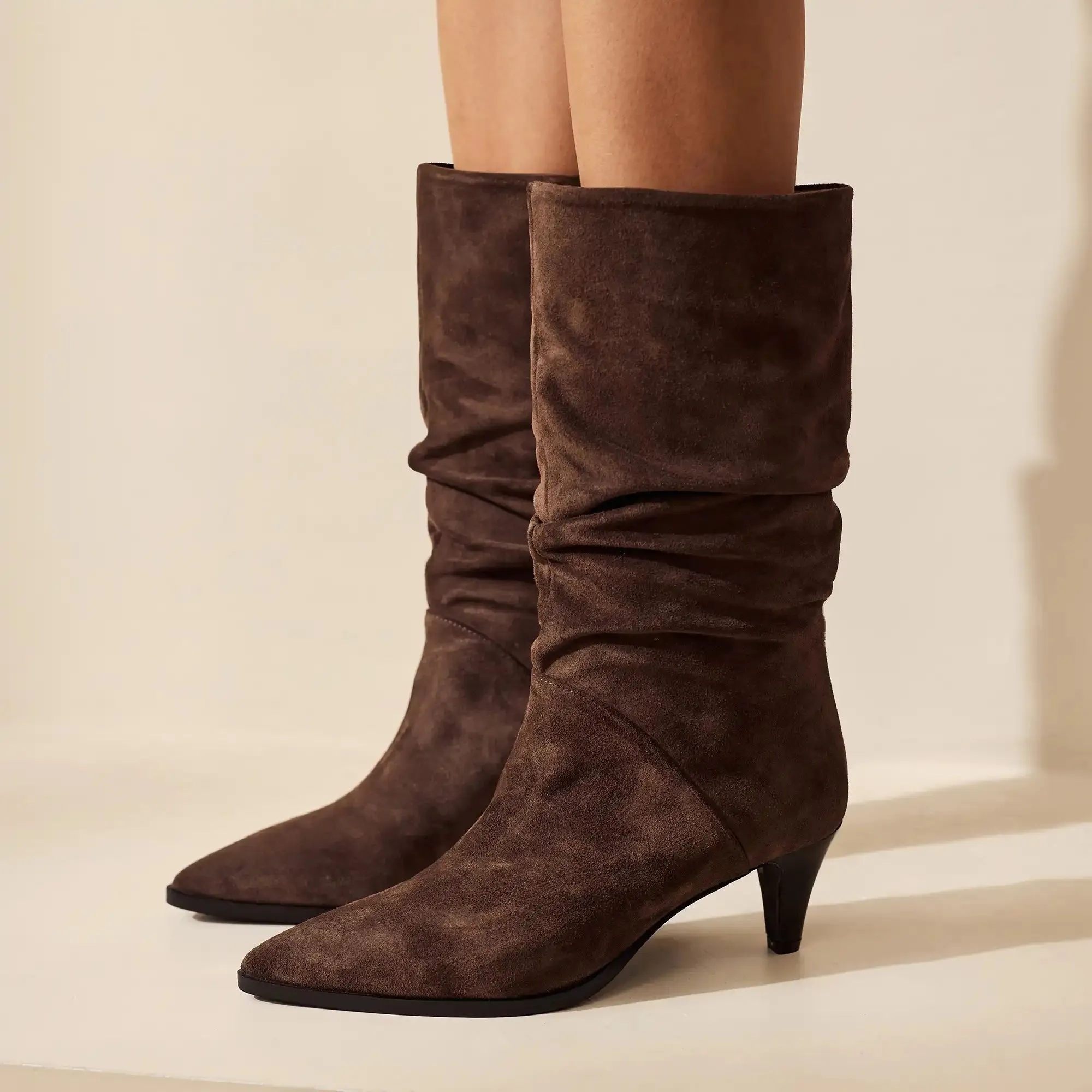 Vendôme Margot brown suede boots