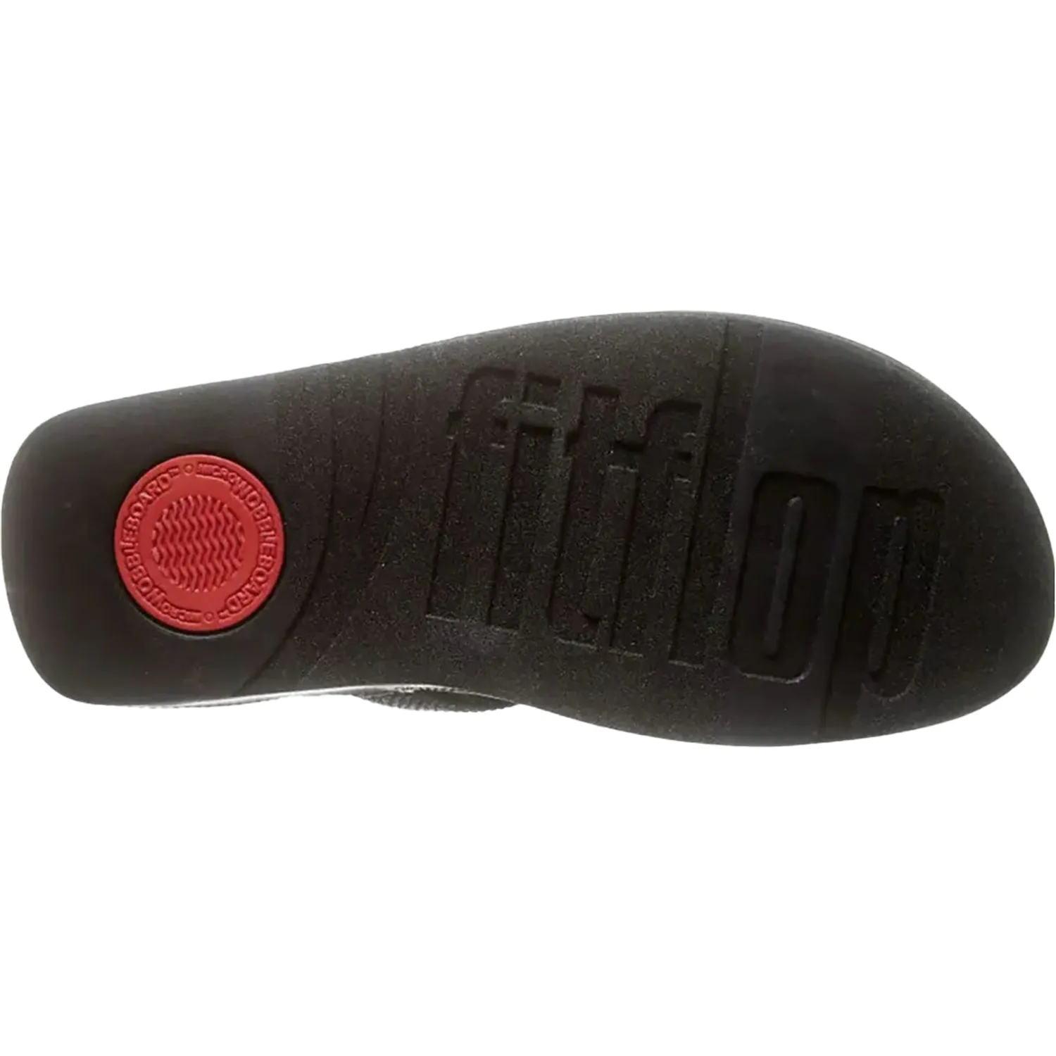 Women's Fit Flop Lulu Crystal Embellished Toe Post All Black Synthetic