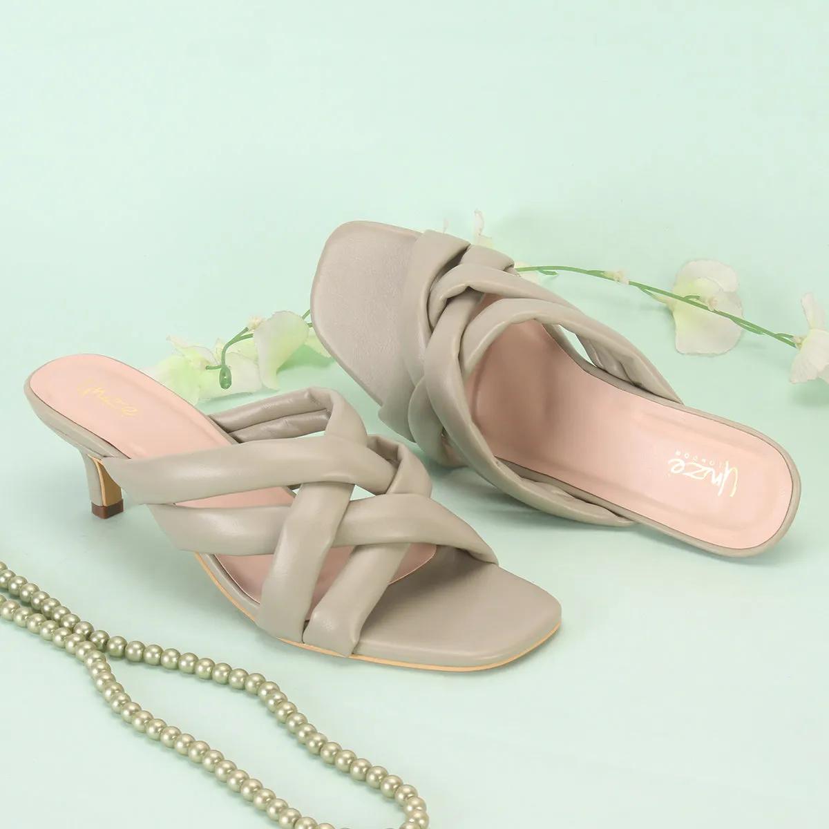 Womens "SHARALYINE" Crossover Slide In Summer Sandals