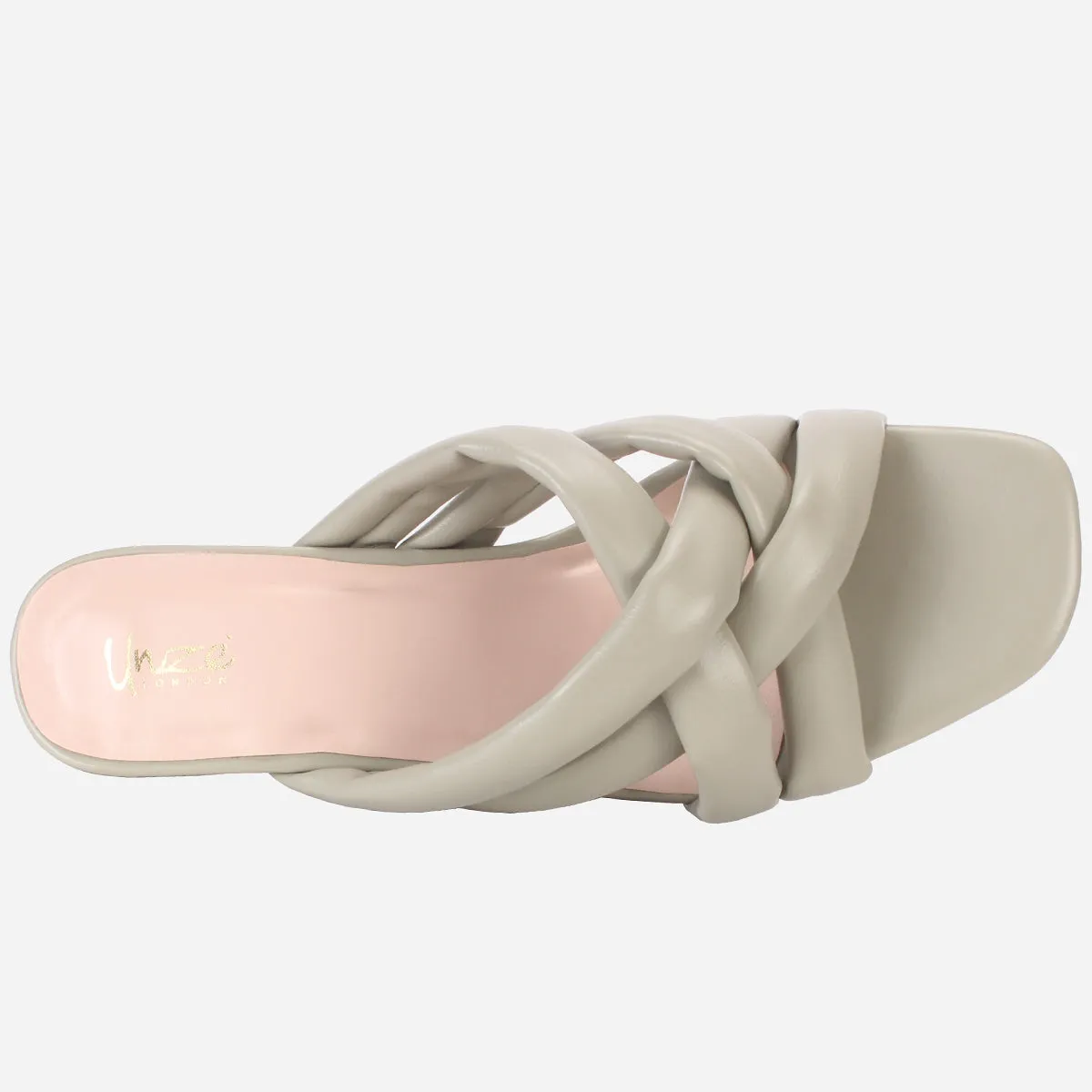 Womens "SHARALYINE" Crossover Slide In Summer Sandals