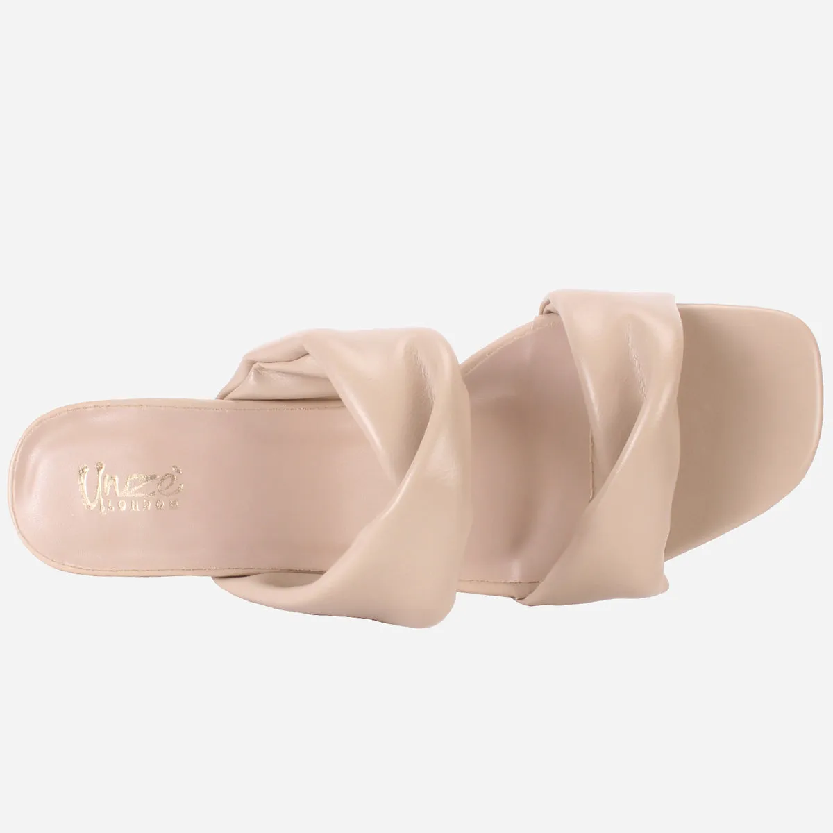 Womens "SHARITA" Dual Strap Slide In Sandals